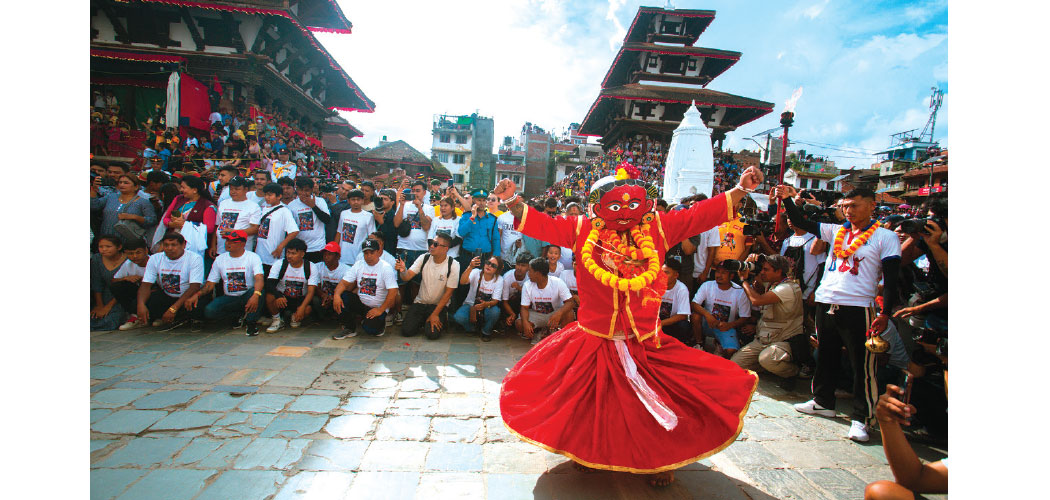 Featured Image of the news article काठमाडौंमा इन्द्रजात्रा भव्यताका साथ सम्पन्न